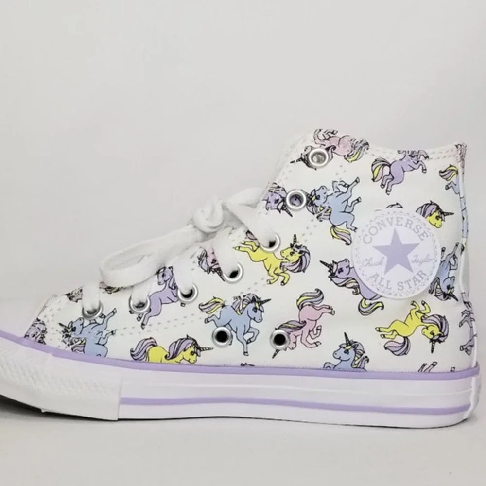 Converse Youth CTAS Unicorn Hi Tops Sneakers White Size 3 NIB A00927F